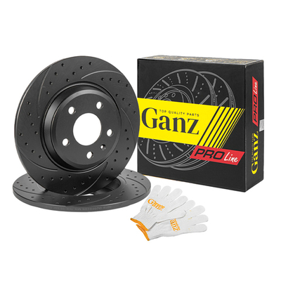 Диск тормозной GANZ задний перфорированный PRO-Line с покрытием (комплект - 2 шт) AUDI A4 / A5 / A6 / A7 / Q5 Арт.: GIJ06020S