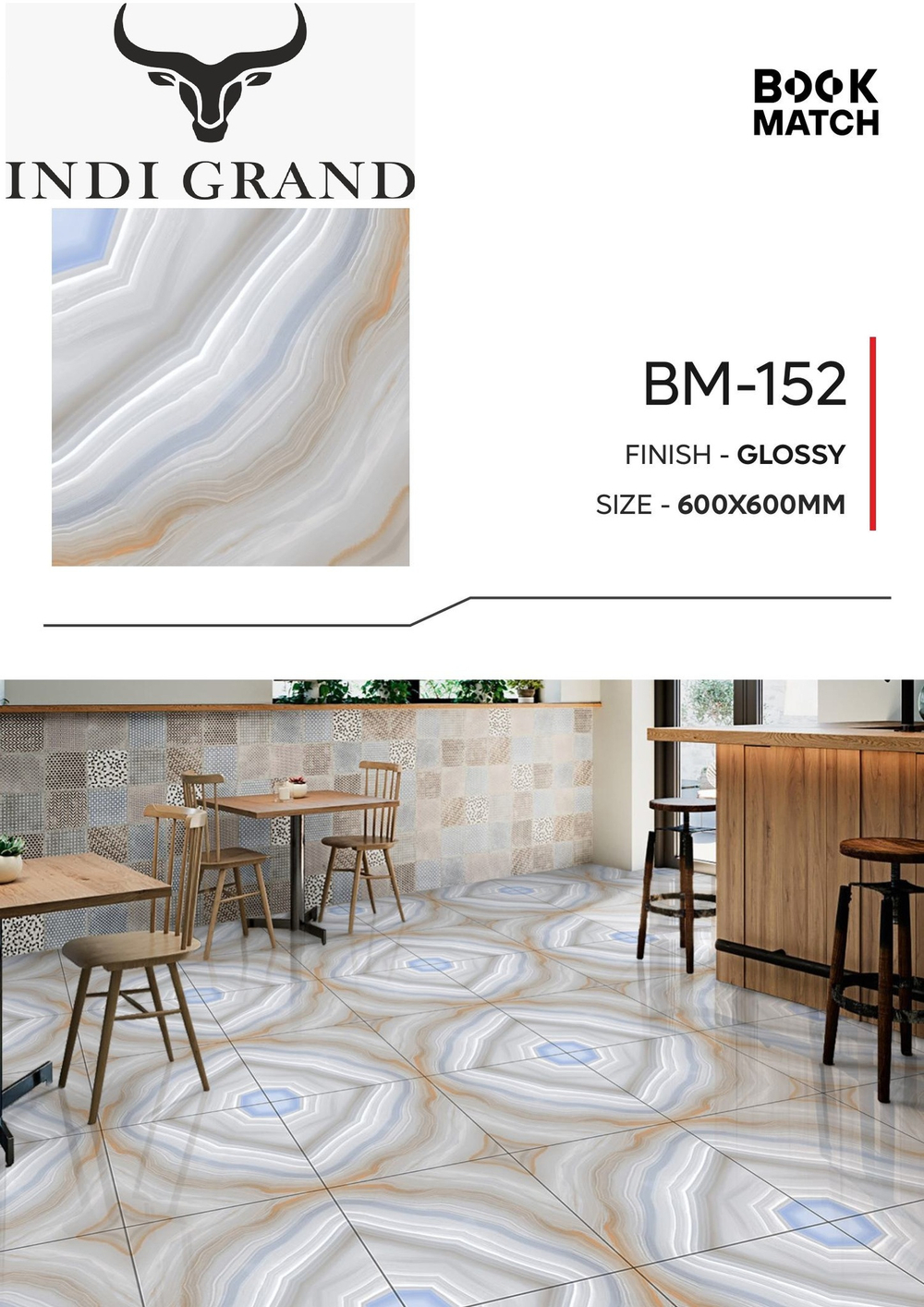 Керамогранит Book Match BM-152 60х60