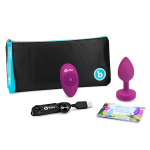 Вибрирующая втулка цвета фуксии b-Vibe Vibrating Jewel Plug S/M BV-030-FUC