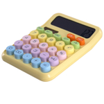 Калькулятор Alingar 12 разрядов, 158*125*18 мм, двойное питание, желтый, ААА батарея не комплекте