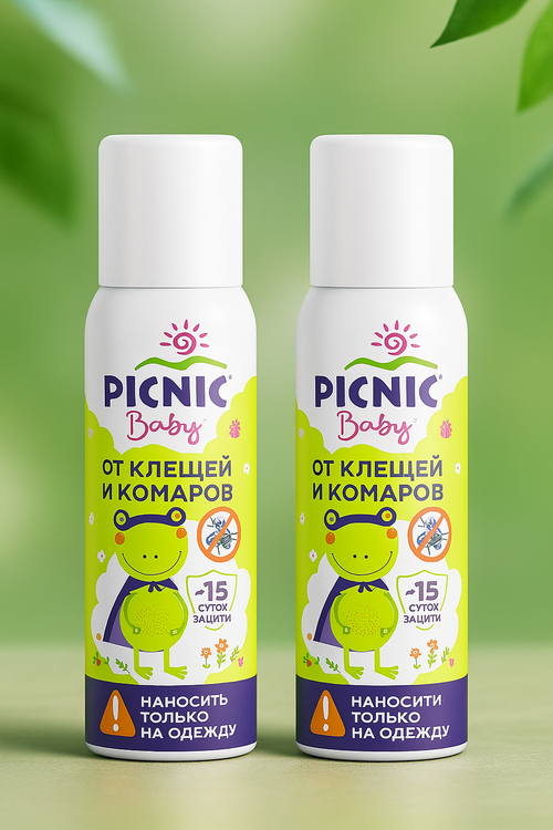 PICNIC BABY аэрозоль от комаров и клещей 125мл.