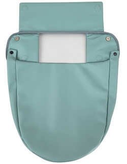 Детская коляска Roan Esso 2025 Кожа 2 в 1 ESSK/214/1 Misti Mint/Grey/руч.Черный