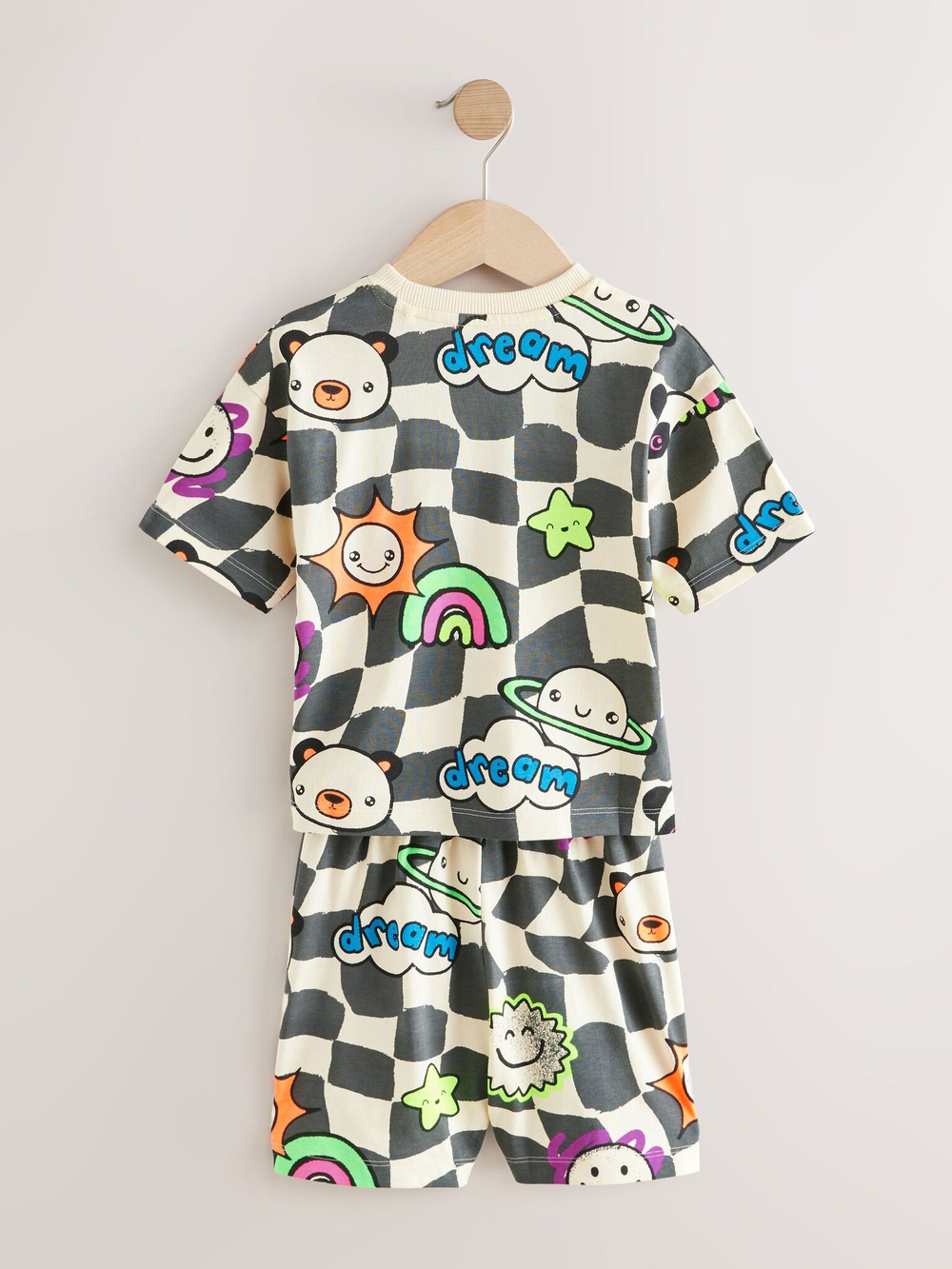 Футболка и шорты в комплекте для мальчика Next AK8-631, Молочный, Серый