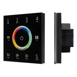 Панель Sens SMART-P67-MULTI Black (230V, 4 зоны, 2.4G) (Arlight, IP20 Пластик, 5 лет) 028322