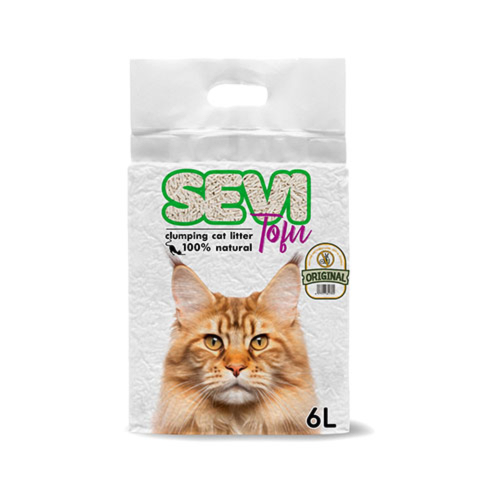 Наполнитель Sevi Tofu комкующийся с запахом лимона 6 л