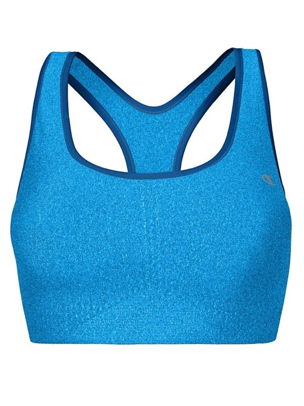 Спортивный бюстгальтер с бескаркасными дублированными чашками (Размер: L) (Цвет: синий)