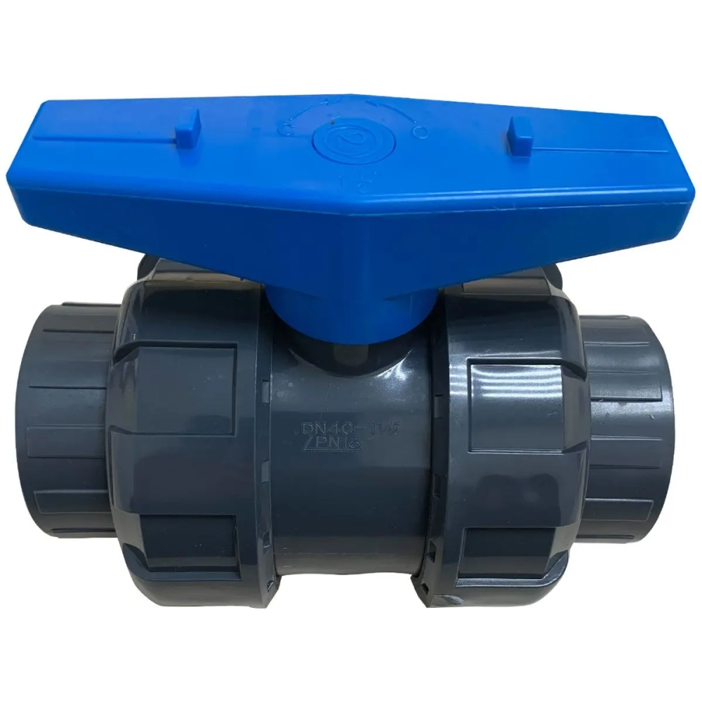 Кран шаровой ПВХ (НПВХ) разборный с внутренней резьбой под клей, Китай