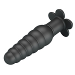 Черный анальный вибростимулятор Imron - 11 см.