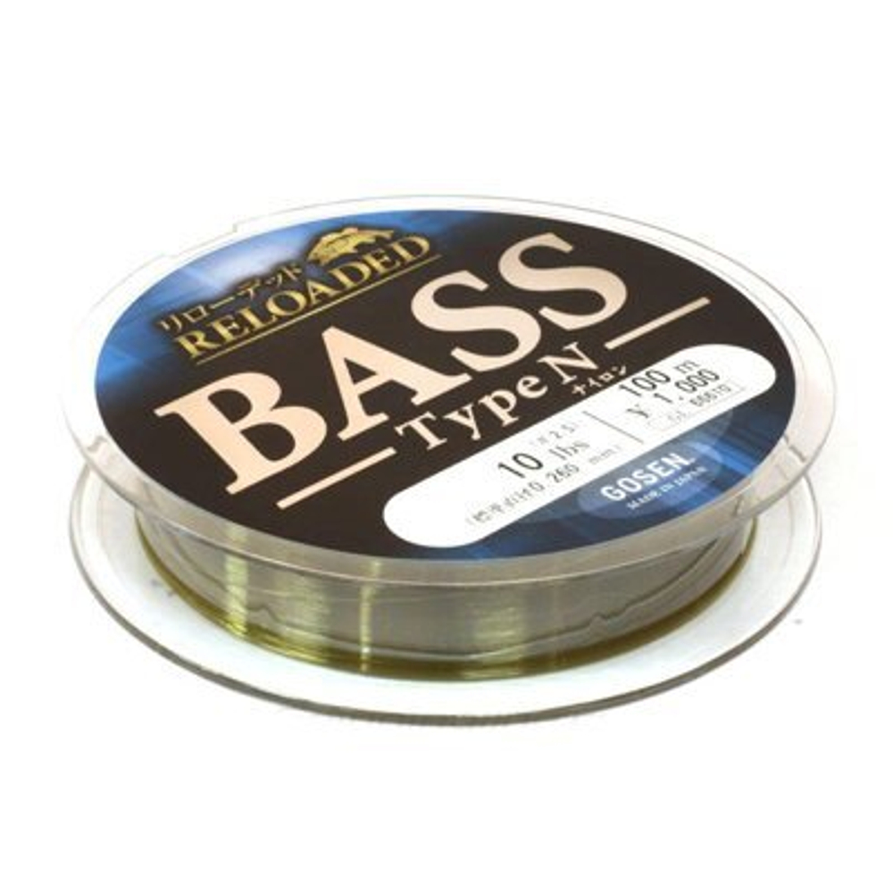 Леска Gosen Reloaded Bass Type N 100м 3.0 12lb (0,285mm)