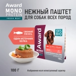 Влажный корм AWARD Monoprotein для взрослых собак паштет из лосося со шпинатом 14 шт по 100г