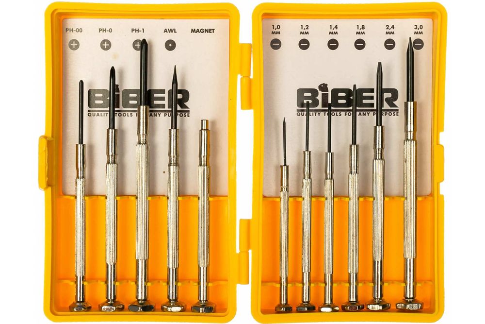 Набор отверток Biber 85566 для точных работ (11 шт.)