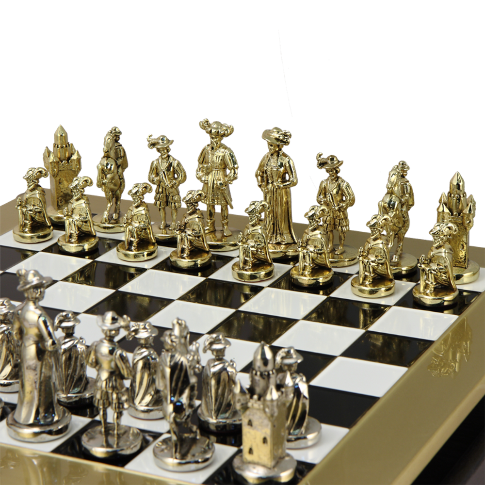 Manopoulos Шахматы бронзовые Рыцари Средневековья