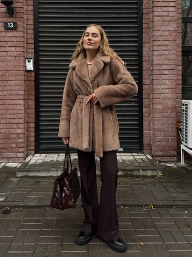 Шуба Lux миди капучино