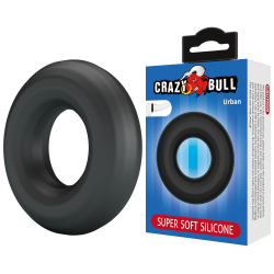 Эрекционное кольцо из силикона CRAZY BULL 27 мм высокоэластичное черное