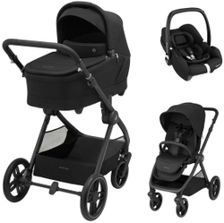 Коляска детская Maxi-Cosi Oxford Plus 3 в 1 с автокреслом CabrioFix Essential black 1978390110 PlusTwillic Black/Черный
