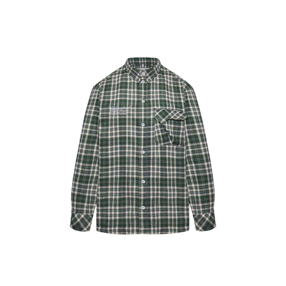 Рубашка Called a Garment Human Flannel Shirt "Dark Green"
