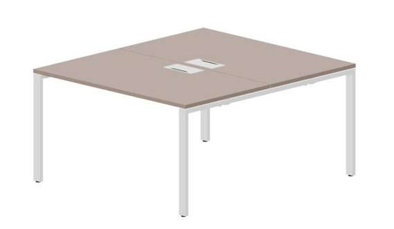 Составной стол Strike на 2 рабочих места 1380х1566х750мм (2 металлических аутлета)