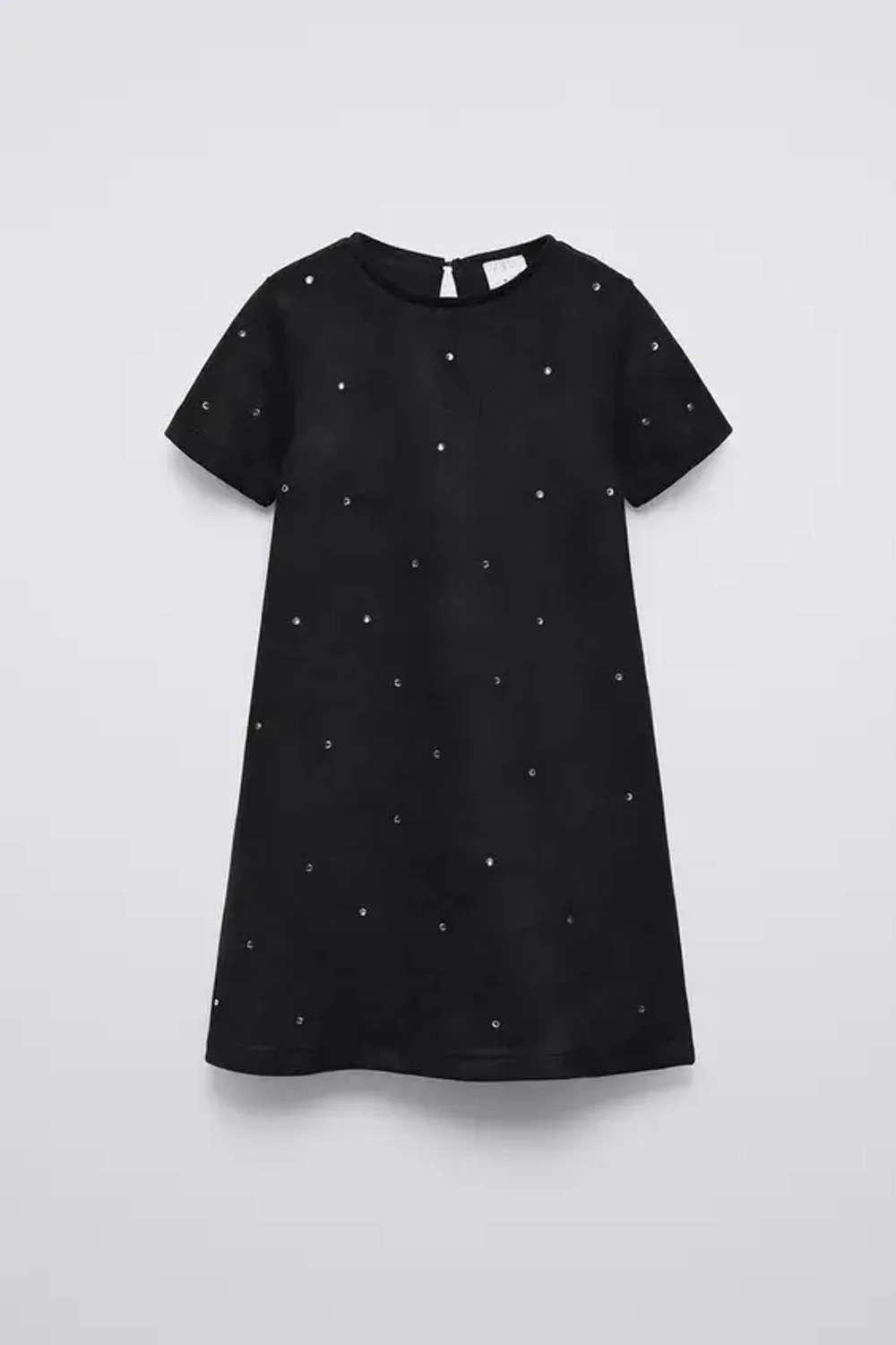 ZARA ПЛАТЬЕ ИЗ ИСКУССТВЕННОЙ ЗАМШИ, ЧЕРНЫЙ