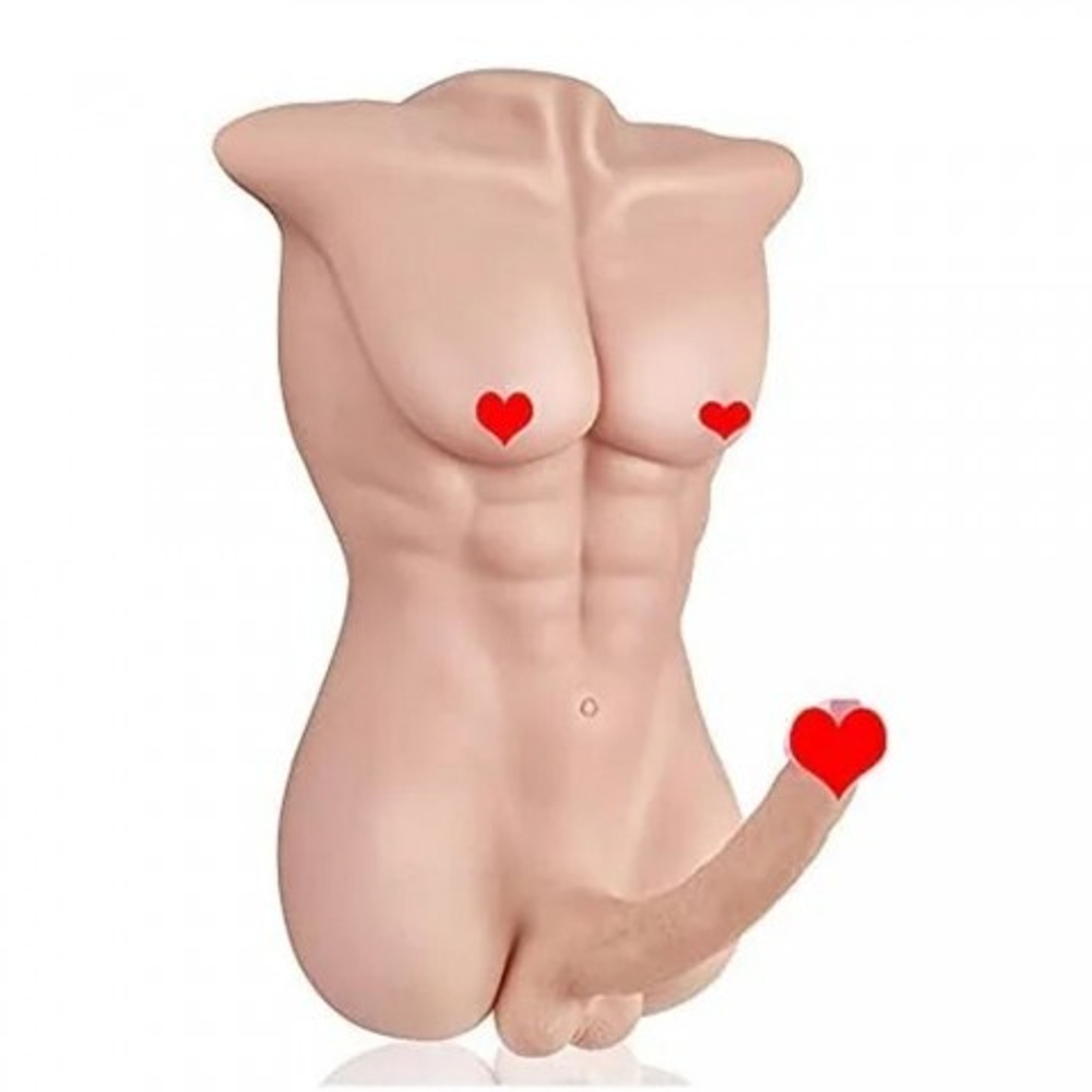 Спортивное мужское тело с фаллоимитатором (8,5 кг.)