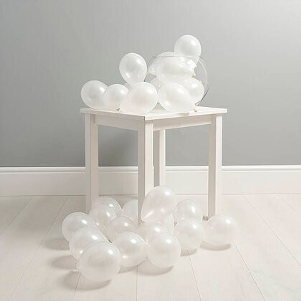 Шарики на пол "White set" (30 шаров с воздухом)