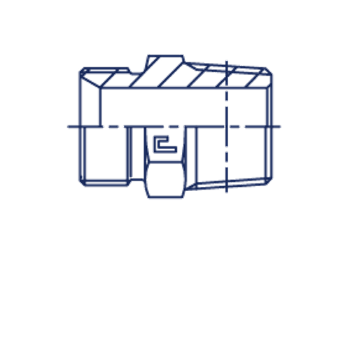 Штуцер FC BSP 2 - NPT 2