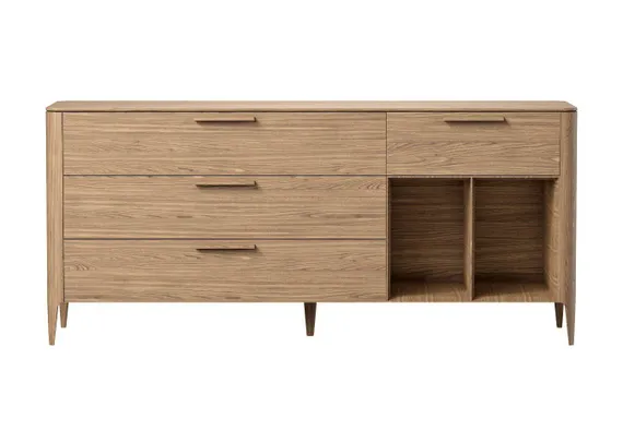 Тумба Type oak 4 ящика 2 полки ширина 180 см (натуральный дуб)