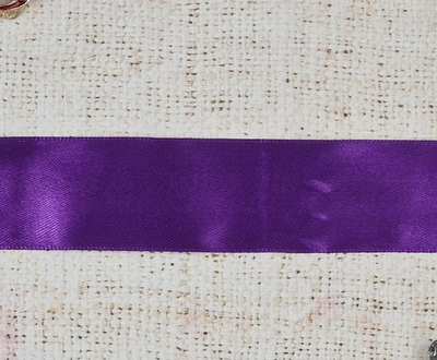 Лента атласная, ш. 4 см, баклажан