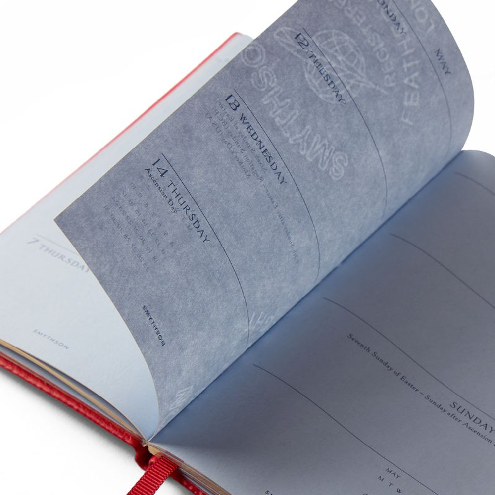 Smythson Ежедневник-блокнот 2026 Panama Weekly Diary, Nile Blue