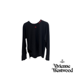 VIVIENNE WESTWOOD RED LABEL ЛОНГСЛИВ ЧЕРНЫЙ С ВЫШИВКОЙ В ВИДЕ ЛОГОТИПА БРЕНДА
