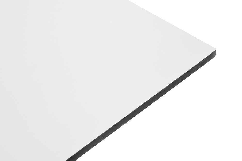 "Каффе" стол из HPL квадратный 64х64см, цвет молочный