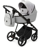 Детская коляска Adamex Blanc 2 в 1 BL-PS46 TIP (СВЕТЛО-СЕРЫЙ+СВЕТЛО-СЕРАЯ КОЖА)