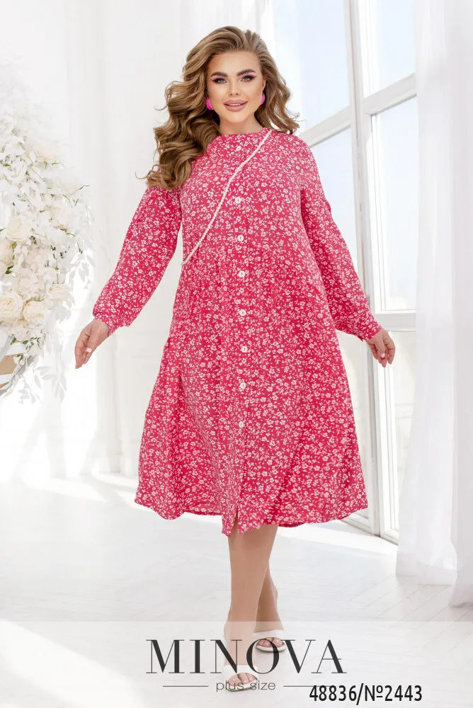 Платье 2443-малиновый Minova