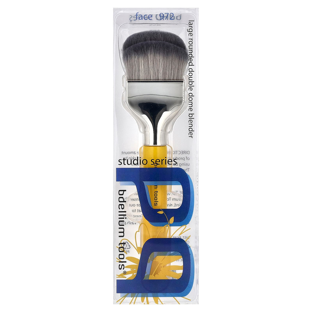 Bdellium Tools, Studio Series, кисть для растушевки, большая, с завитками и двойной крышкой, для лица 972, 1 шт.
