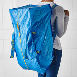 IKEA FRAKTA  (ИКЕА ФРАКТА)  -  Сумка для коляски, синяя, 73x35x30 см 76 л