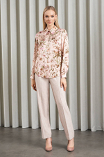 22926 Блузка женская (пудровый принт)