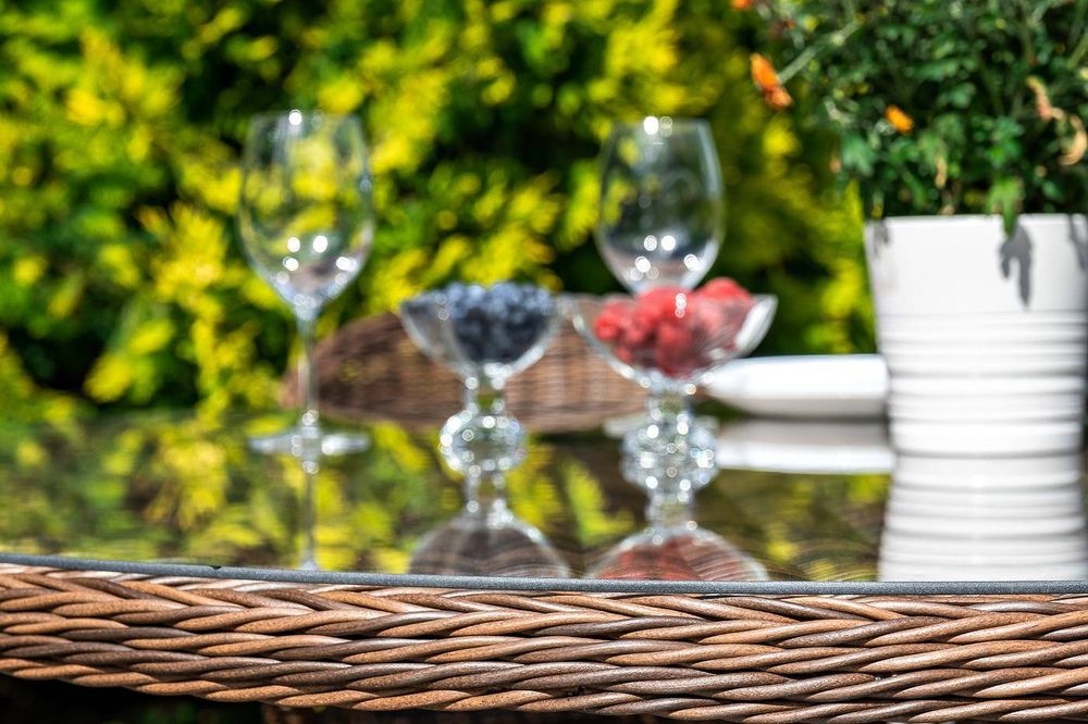 "Эспрессо-150 R" обеденная группа плетеная, цвет коричневый