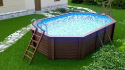 Морозоустойчивый сборный бассейн 770 х 400 см "Байкал-3" овальный