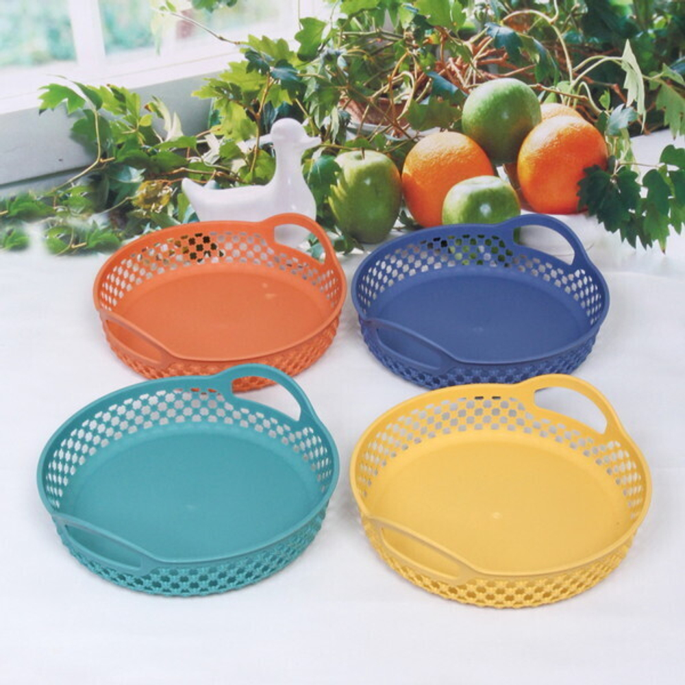 Сухарница пластиковая с ручками «Астория» 22*5см цвет микс