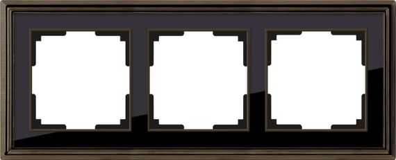 Рамка Werkel Palacio на 3 поста бронза/черный WL17-Frame-03 4690389103667
