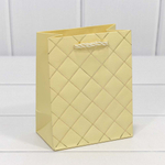 Пакет подарочный 12х15х7см Фигуры и узоры "Ромб" (Желтый)