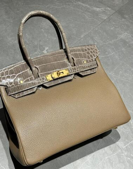 Сумка Hermes из кожи крокодила 30 см