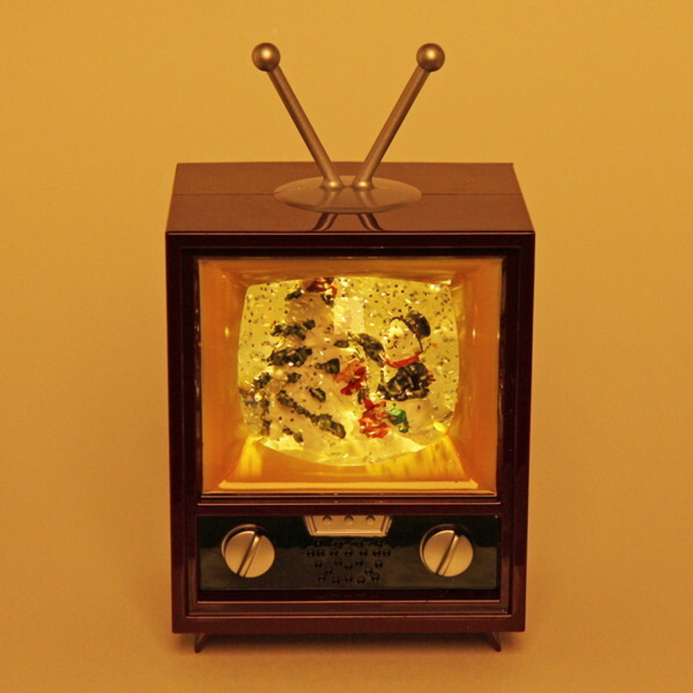 Сувенир с подсветкой «Новогодний телевизор» 12,5*12,5*21 см