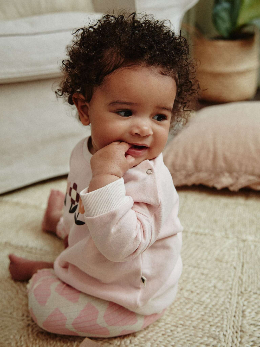 Толстовка и легинсы в комплекте для малышей Next Q94-955, Розовый, Серый