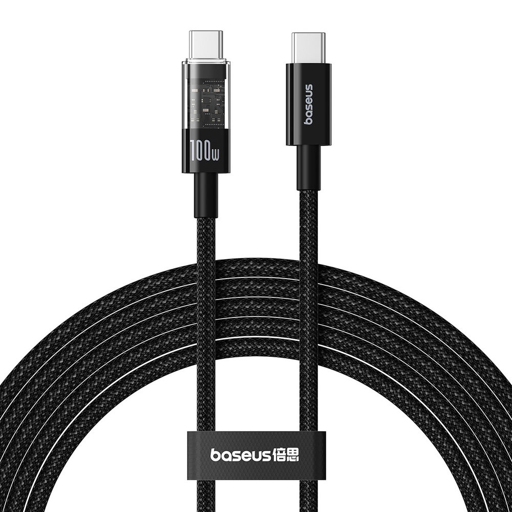 USB-C Кабель Baseus Gem Charging+Data 100W 2m - Cluster Black
