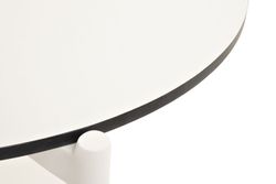 "Диего" журнальный стол из HPL 120х60 H40, каркас белый муар, цвет "молочный"