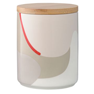 Банка для хранения бежевого цвета с авторским принтом из коллекции freak fruit, 1,25л