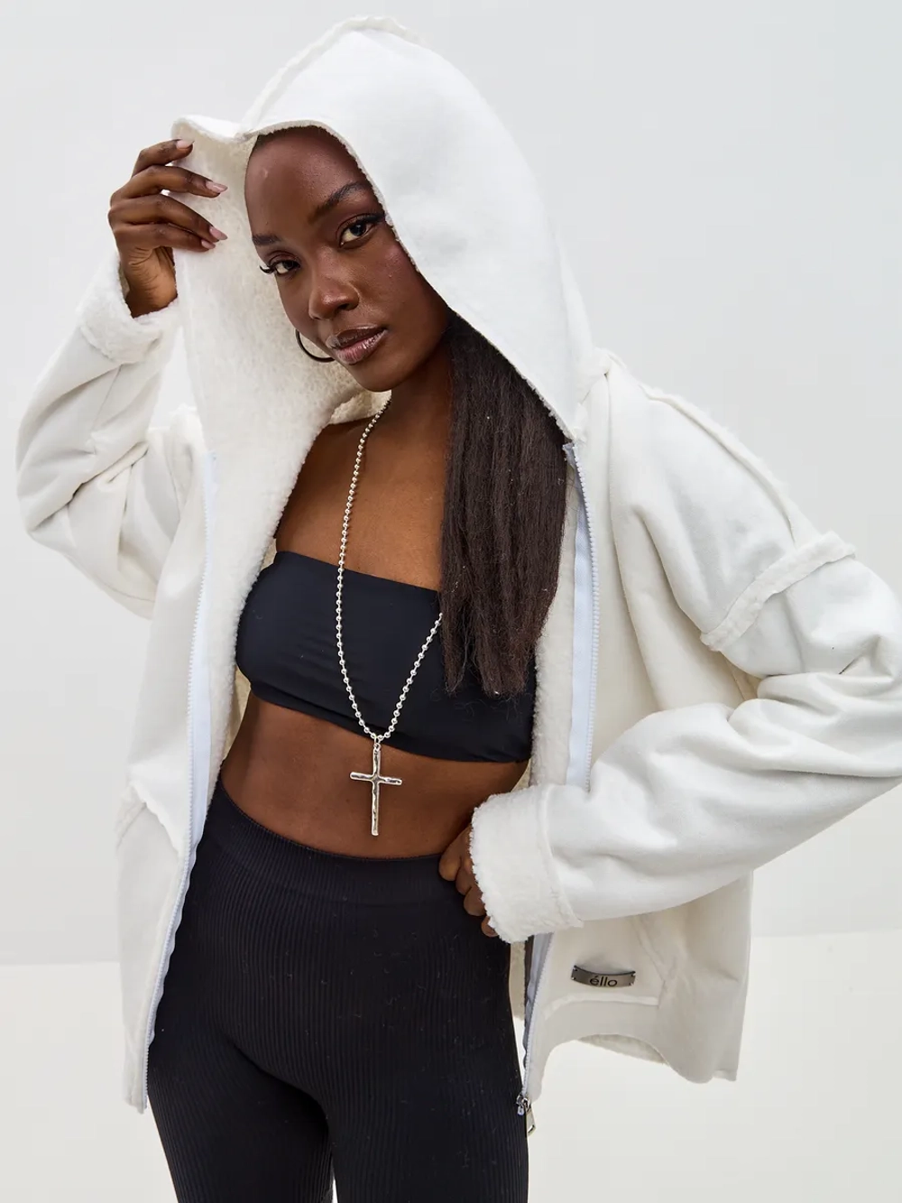 Зип Худи с начёсом и мехом 