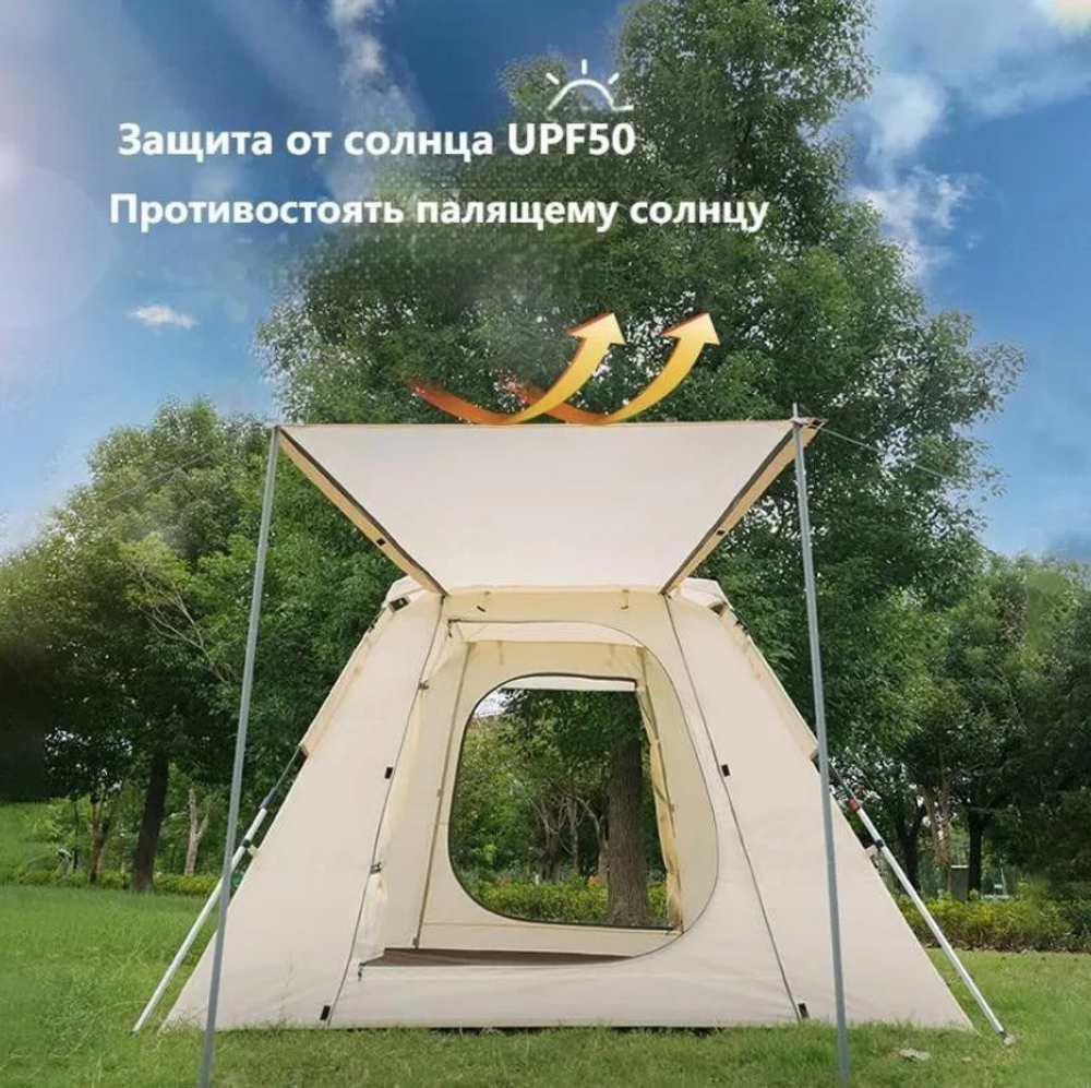 Палатка Naturehike Ango 3-местная, быстросборная, снежная юбка, зеленая, артикул NH21ZP010-AGRSKR