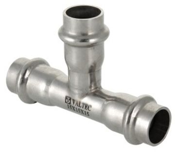 Тройник пресс Valtec 18х15х18 мм (пресс-фитинги из нерж. стали серии VTi.931.I)