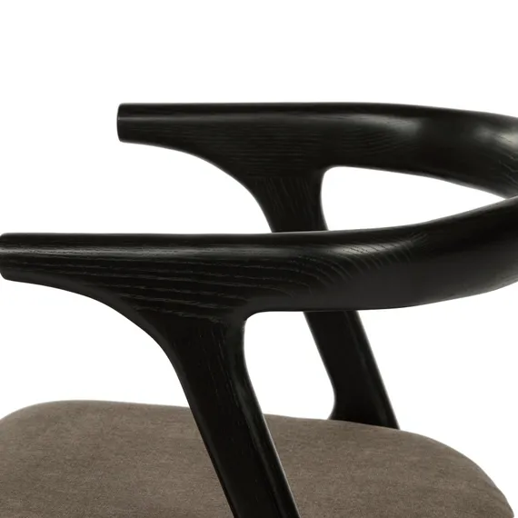 Стул Soliver, черный с тёмно-серой обивкой